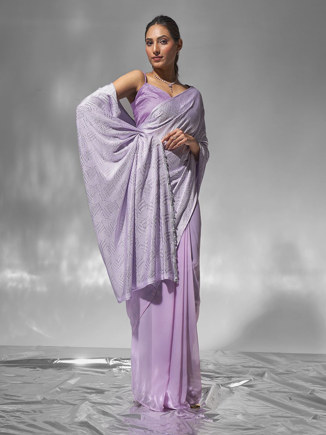 

Kalista Ready to Wear Saree, Lavender