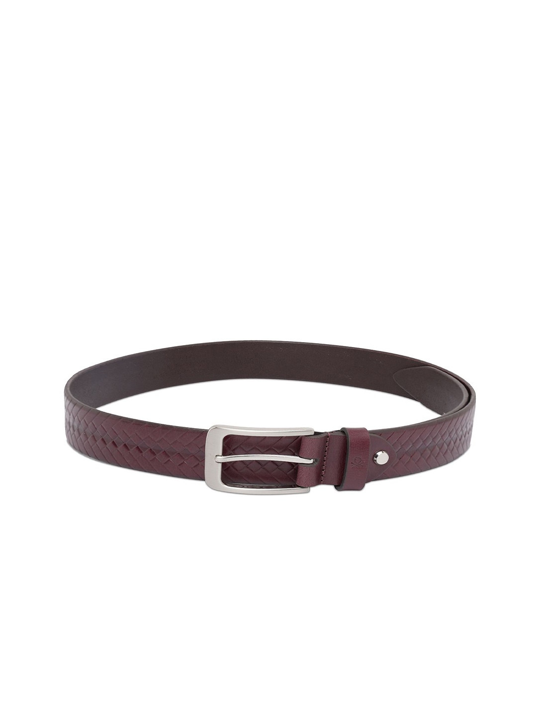 

United Colors of Benetton Men Leather Formal Belt, Maroon