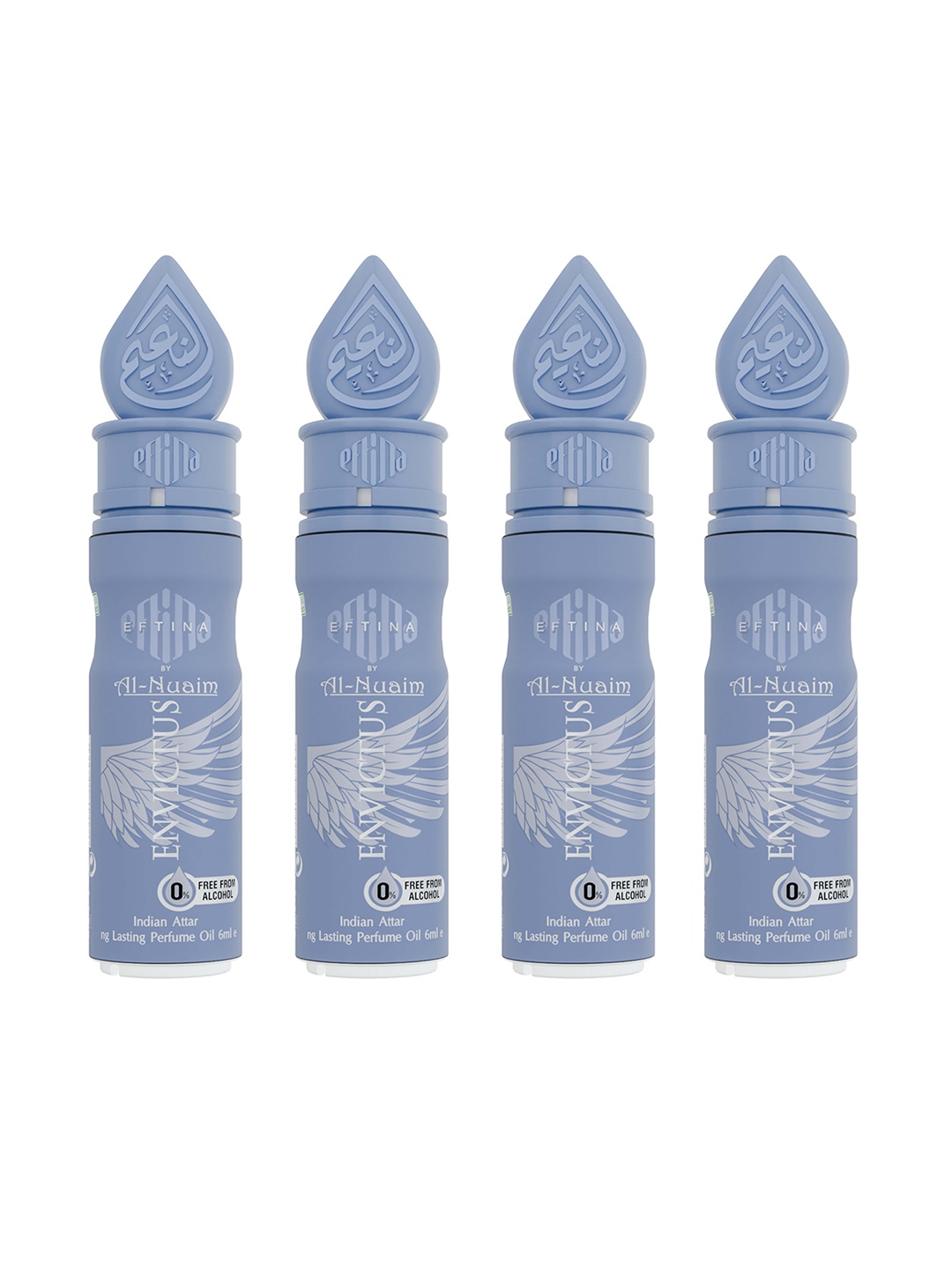 

Al-Nuaim Set of 4 Envictus Alcohol-Free Long Lasting Attar - 6 ml each, Blue