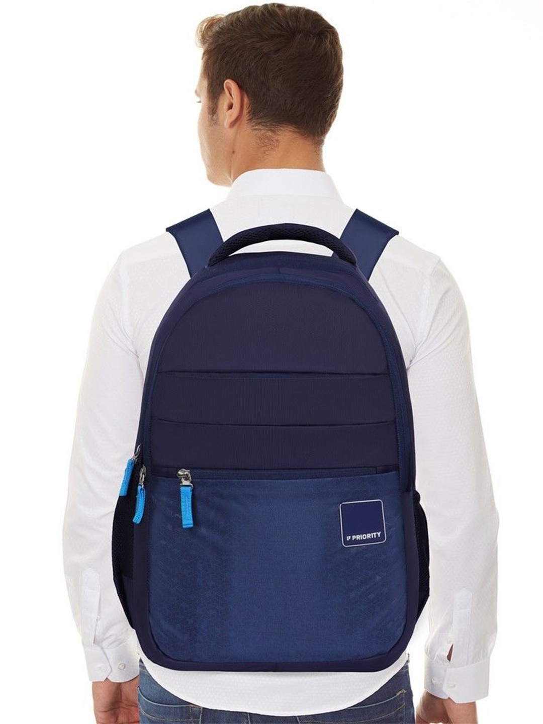 

Priority Unisex Printed College Backpack, Navy blue