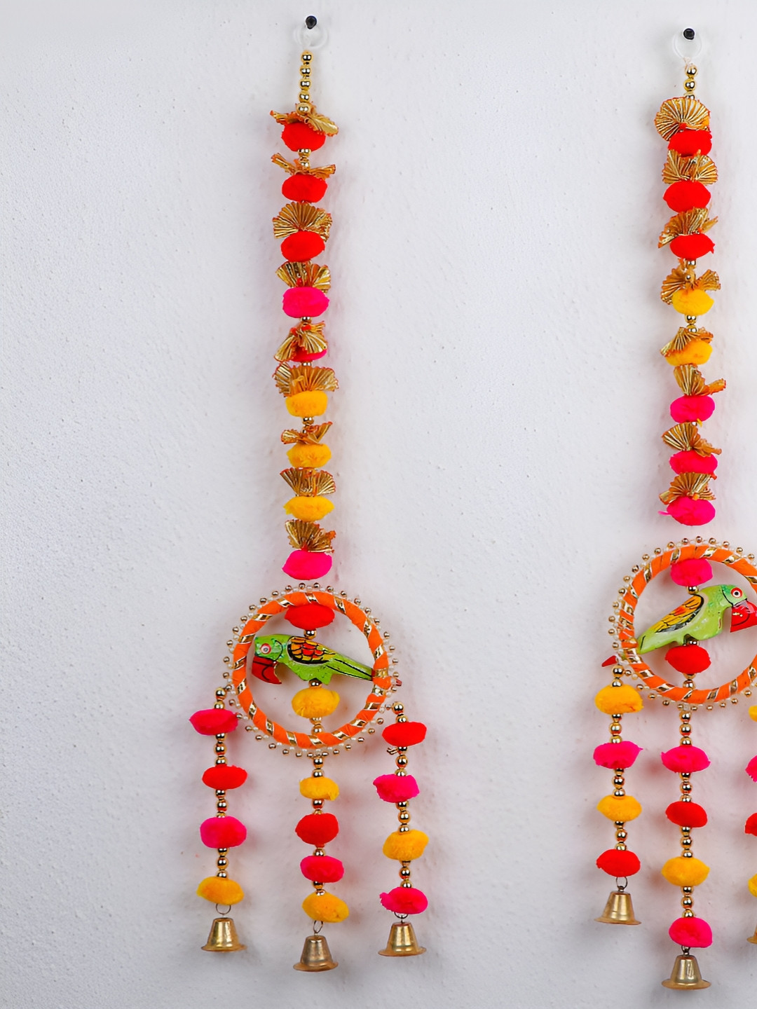 

Archies 2-Pcs Yellow & Red Parrot Door Hangings