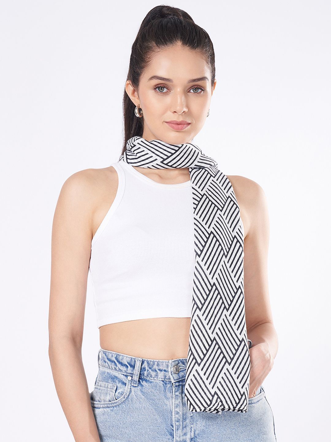 

Honey by Pantaloons Women Printed Scarf, Black