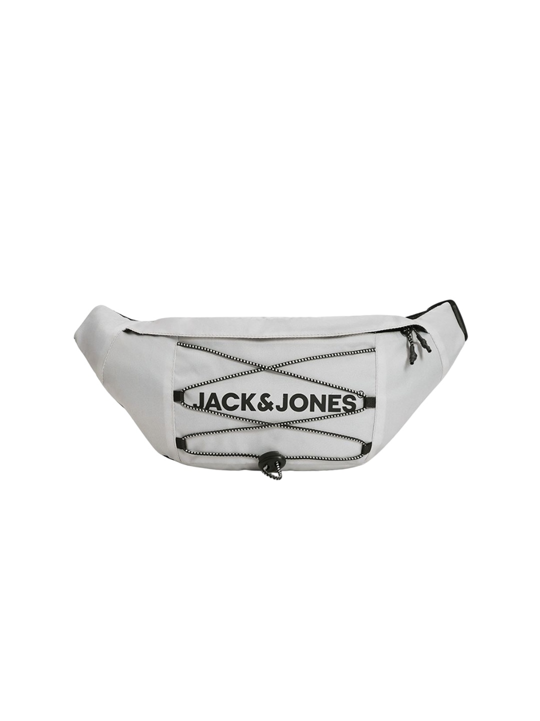 

Jack & Jones Brand Name Printed Waist Pouch, Grey