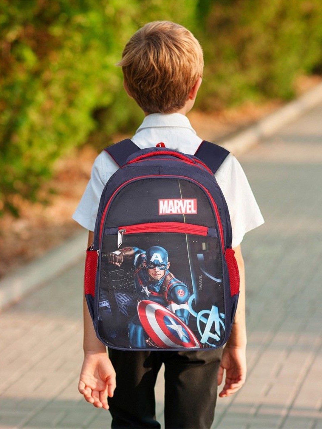 

Priority Boys Graphic Printed School Backpack, Black