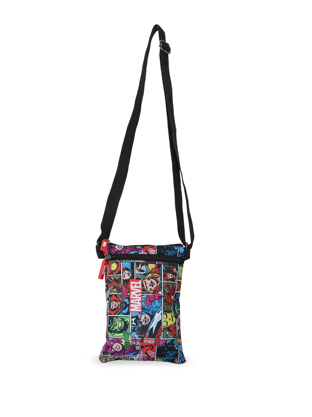 

NOVEX Unisex Graphic Printed Structured Sling Bag, Black