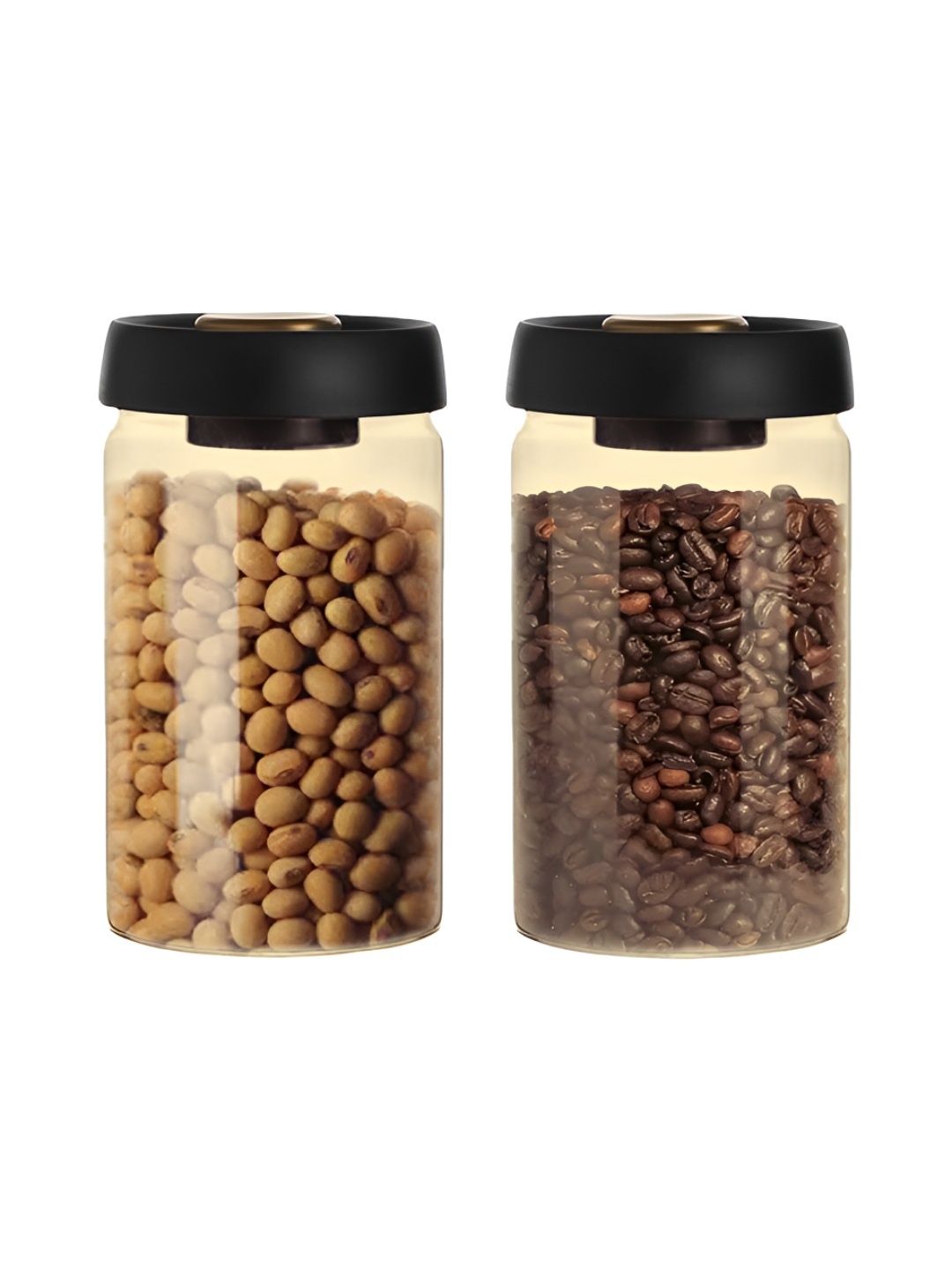 

The Better Home Brown 2 Pieces Glass Easy to Clean Jar With Vacuum Lid 1.2L