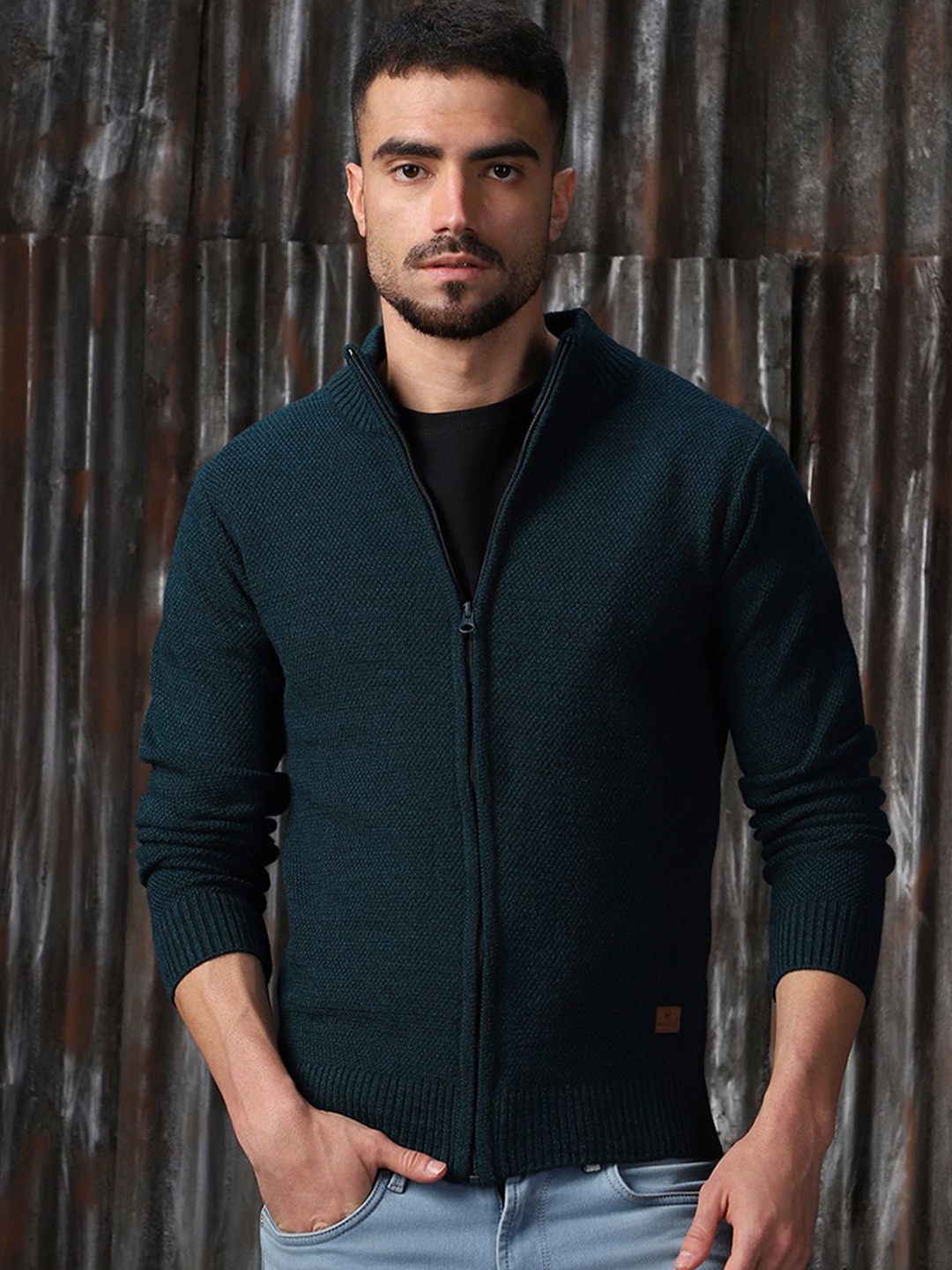 

High Star Men Cardigan Sweaters, Blue