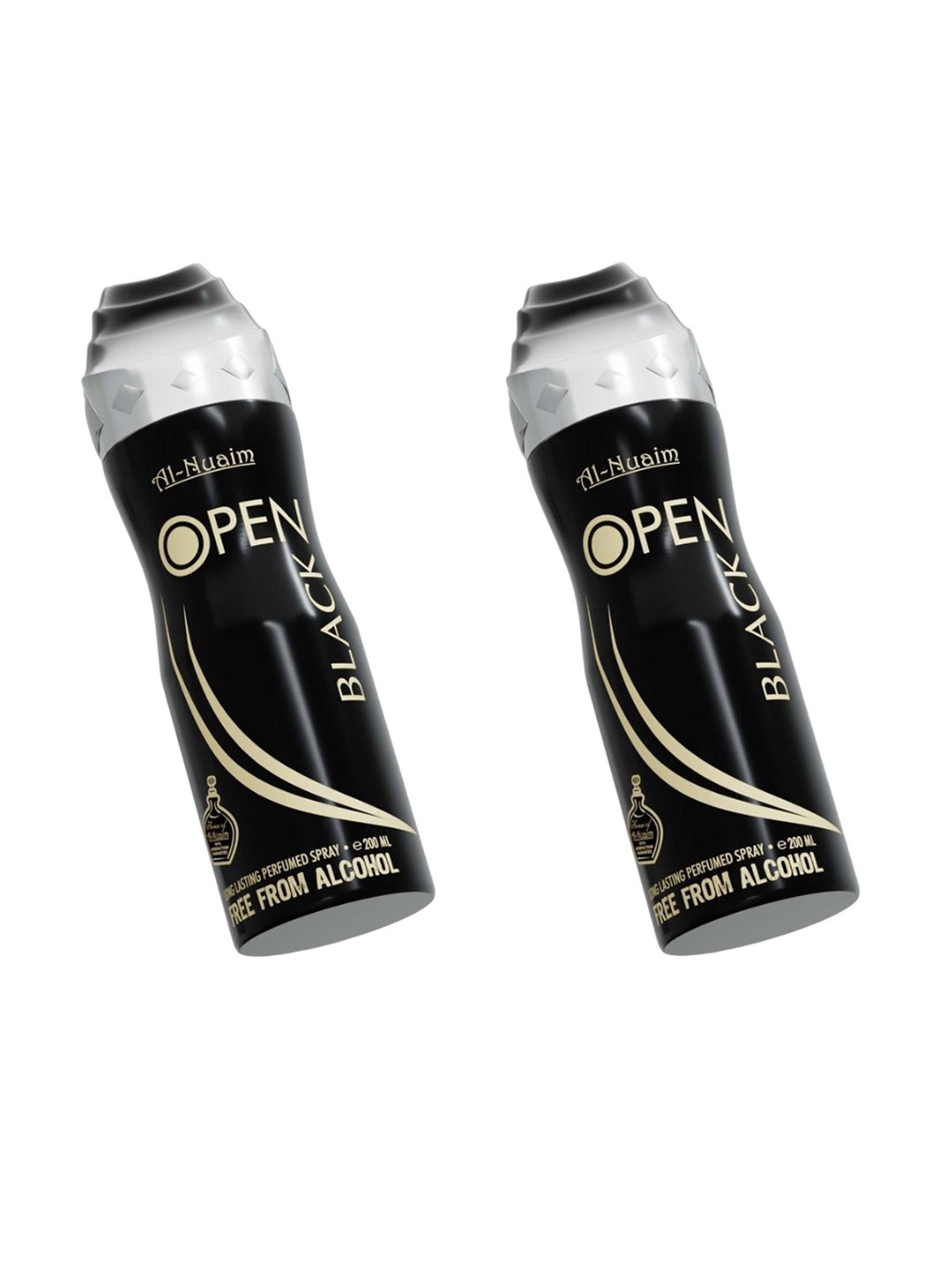 

Al-Nuaim Open Black Set of 2 Alcohol-Free Long Lasting Deodorant - 200 ml each