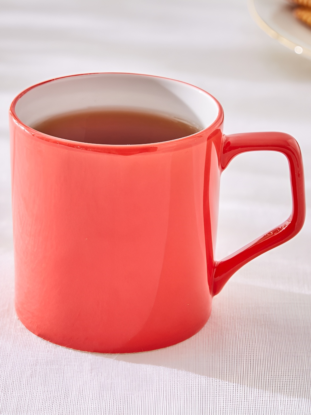 

Home Centre Red Solid Bone China Glossy Mugs Set of Cups and Mugs