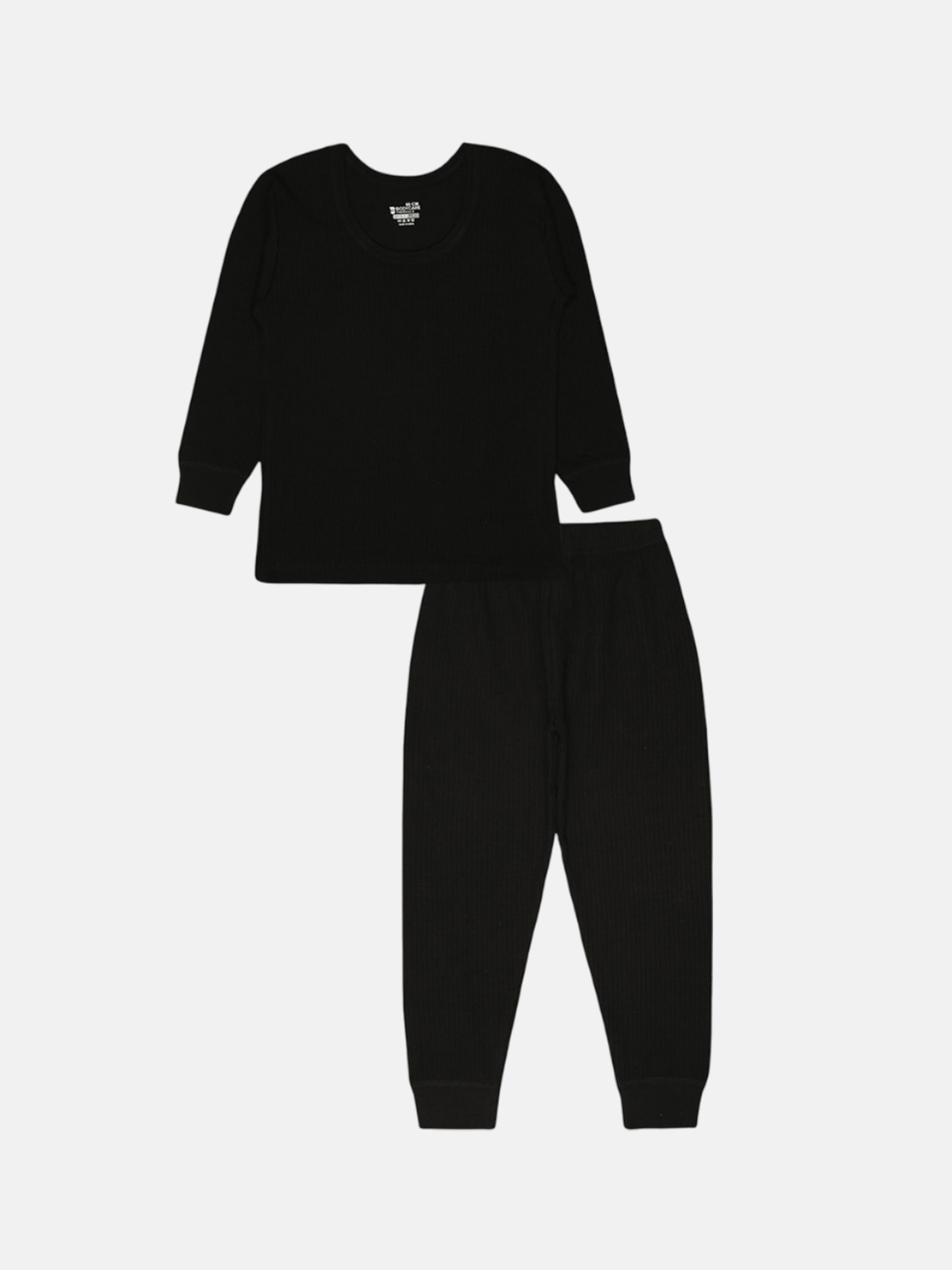 

BODYCARE INSIDER Kids Round Neck Cotton Thermal Set, Black