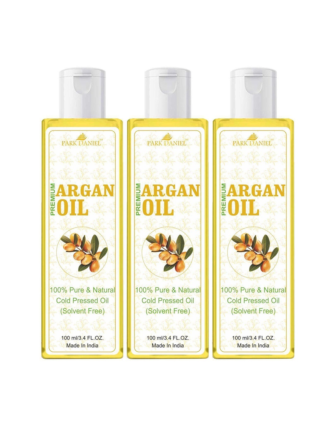 

Park Daniel Set Of 3 Argan Oil For Hair & Skin - 100 ml Each, Transparent