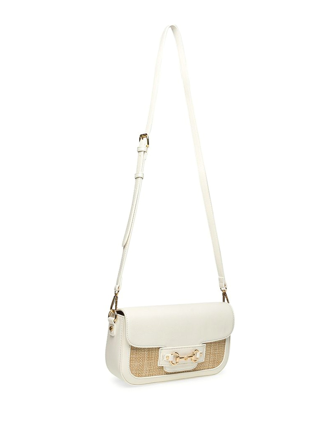 

ANNE KLEIN Women Textured Structured Leather Shoulder Bag, White