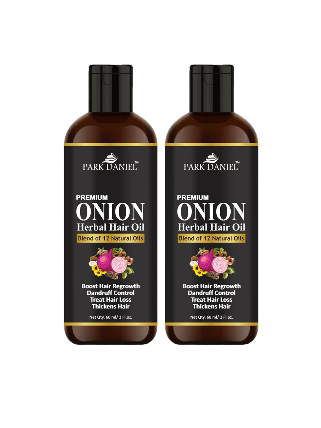 

Park Daniel Set Of 2 Premium Onion Herbal Hair Oil - 60 ml Each, Transparent