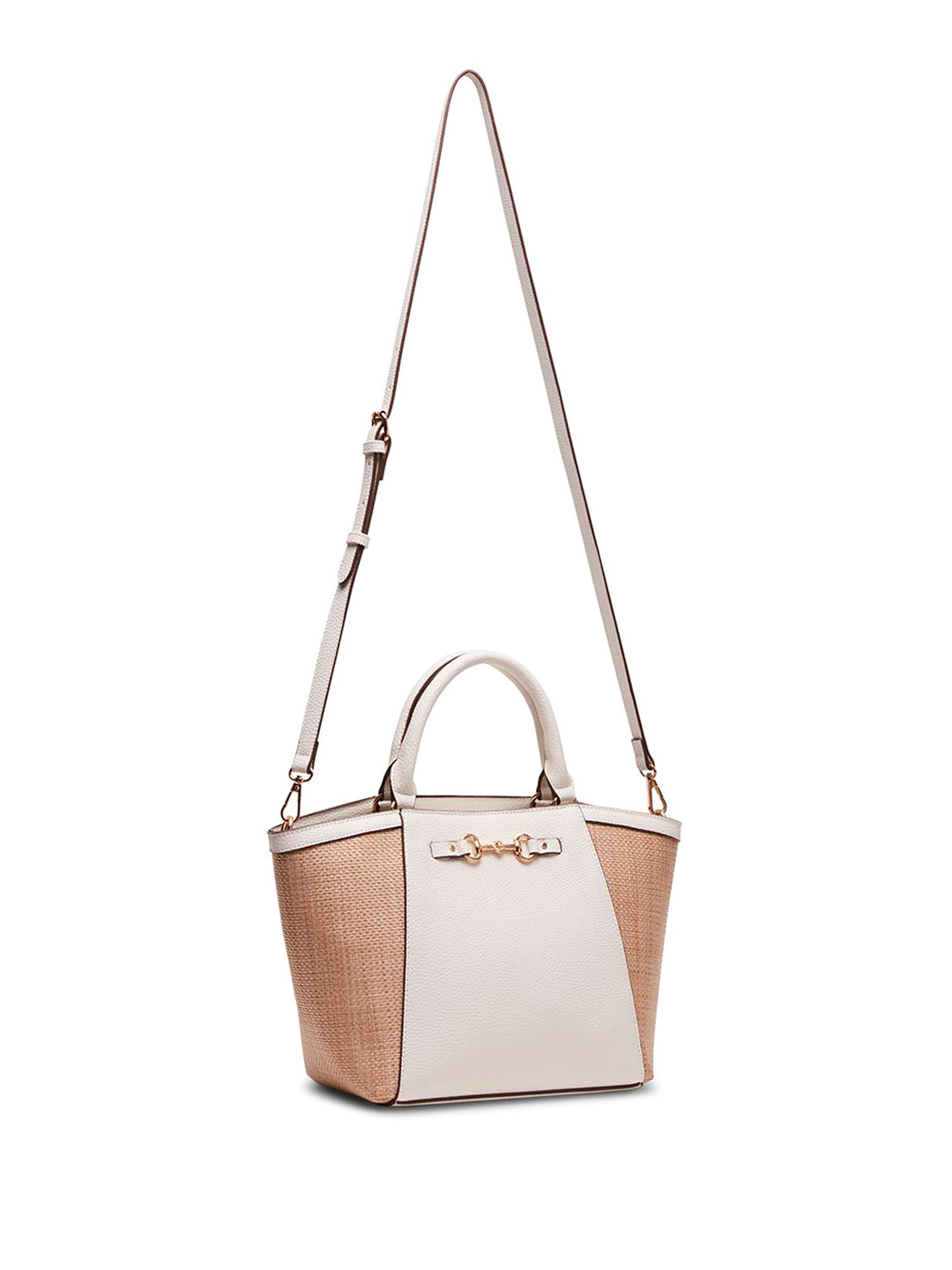 

ANNE KLEIN Women Colourblocked Shopper Leather Shoulder Bag, White