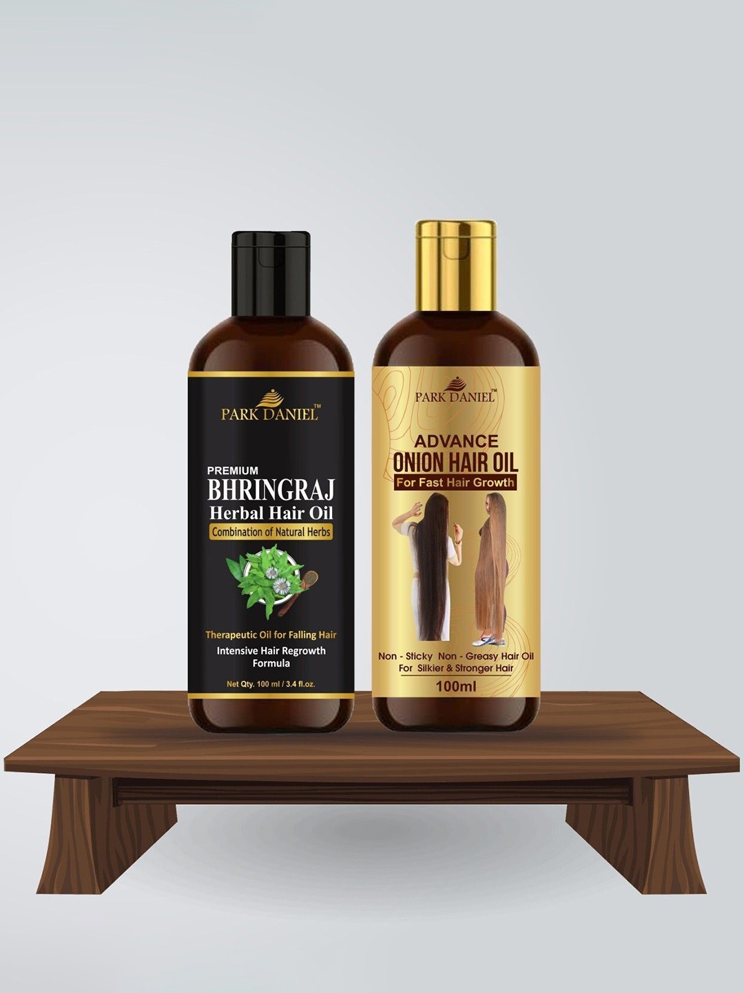 

Park Daniel Set Of 2 Bhringraj & Onion Hair Oil - 100 ml Each, Transparent