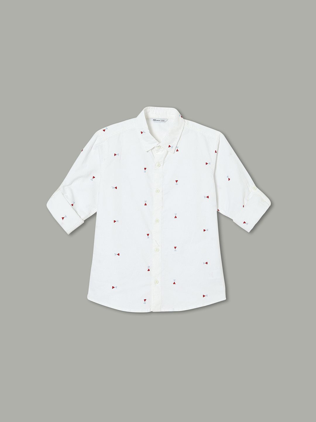 

Fame Forever by Lifestyle Boys Spread Collar Conversational Printed Cotton Casual Shirt, White