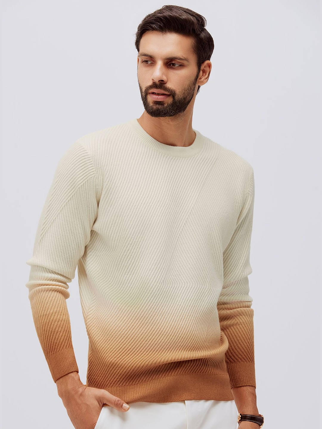 

Andamen Men Woollen Pullover Sweaters, Off white