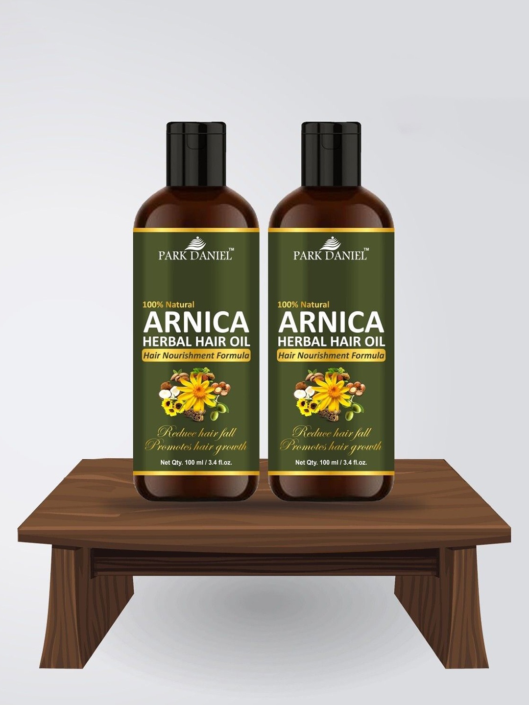 

Park Daniel Set Of 2 Arnica Hair Growth Oil - 100 ml Each, Transparent