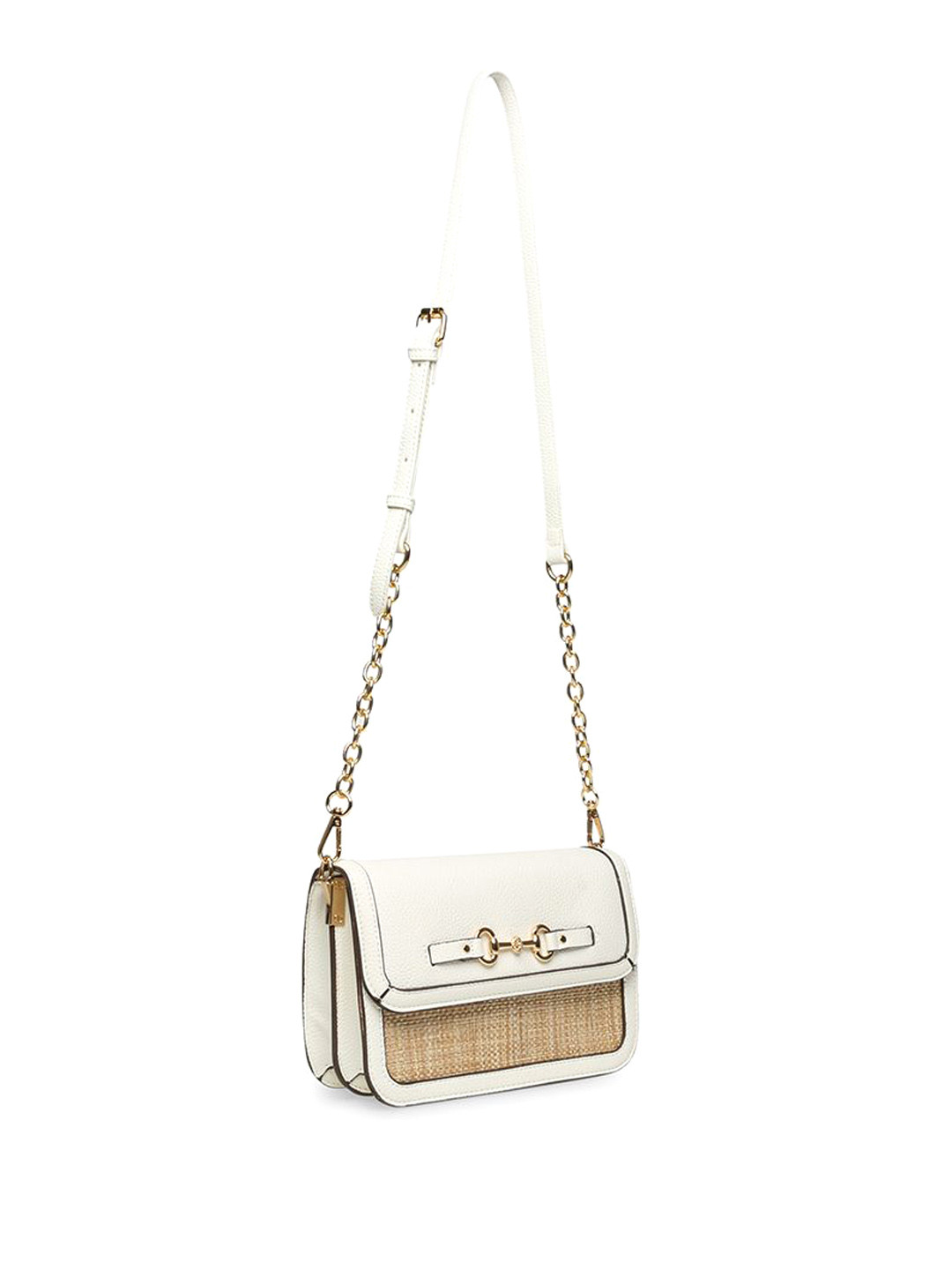

ANNE KLEIN Women Textured Swagger Leather Sling Bag, White