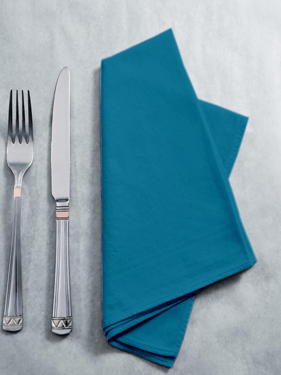 

Lushomes Teal 12 Pieces Cotton Table Napkins