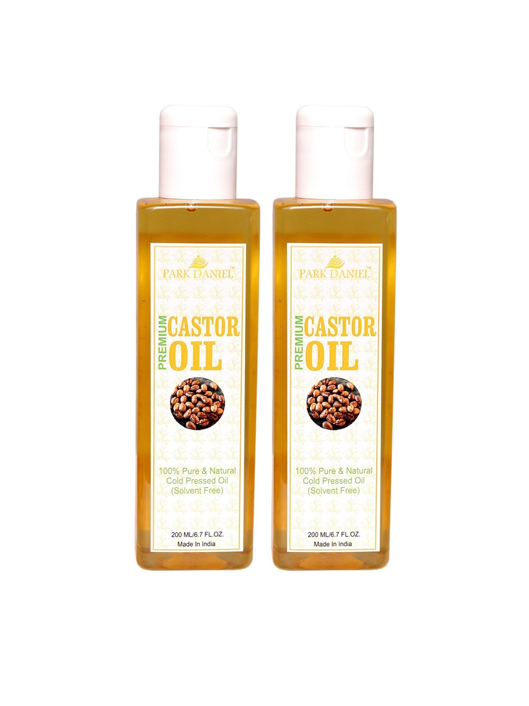 

Park Daniel Set Of 2 100% Pure & Natural Cold Pressed Castor Oil - 200 ml Each, Transparent