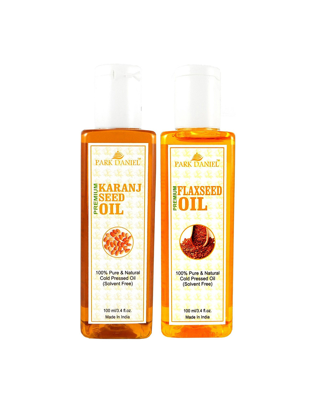 

Park Daniel Set Of 2 Karanj Seed & Flax Seed Oil- 100ml Each, Transparent
