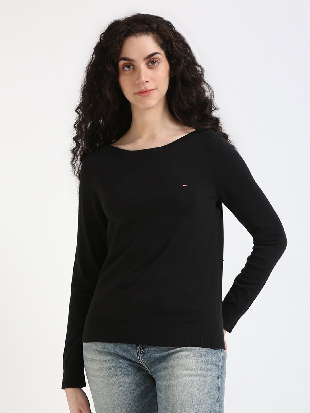 

Tommy Hilfiger Women Solid Cotton Fashion, Black