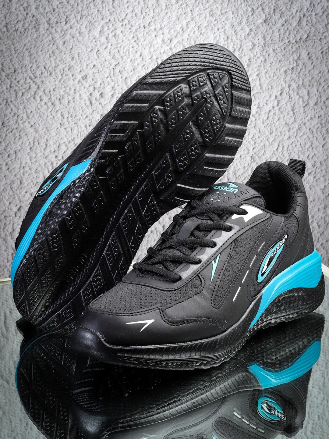 

ASIAN ORBIT-03 Men Mesh Running Non-Marking Shoes, Black