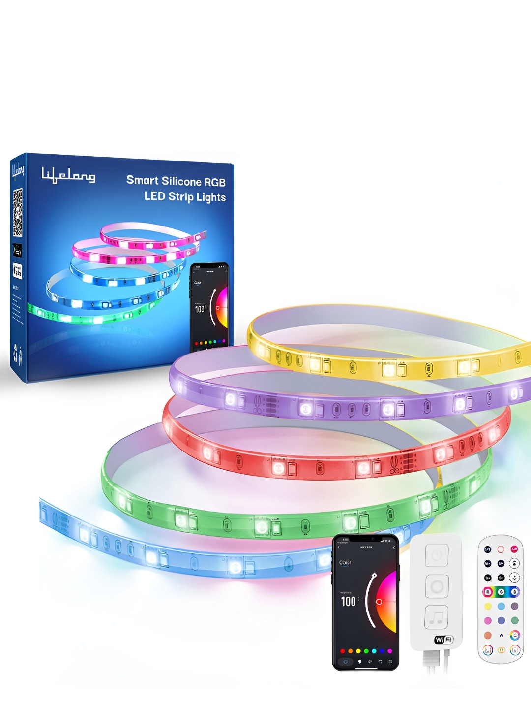 

Lifelong 10M Smart LED Strip Lights With App & Remote, Yellow