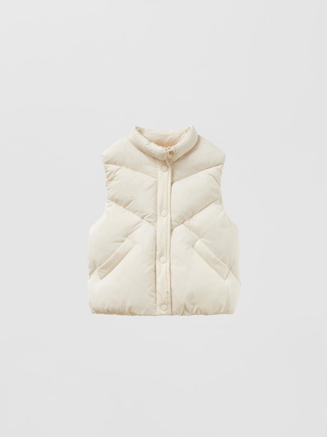 

ZARA Kids-Unisex Beige Waistcoat