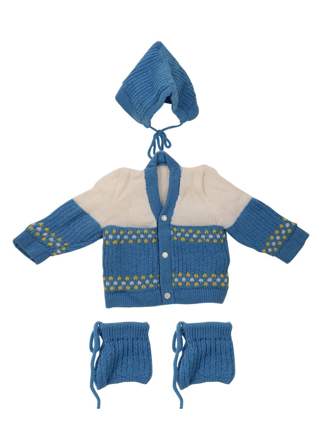 

CUBS & HUGS Infants Woollen Baby Apparel Gift Set, Blue