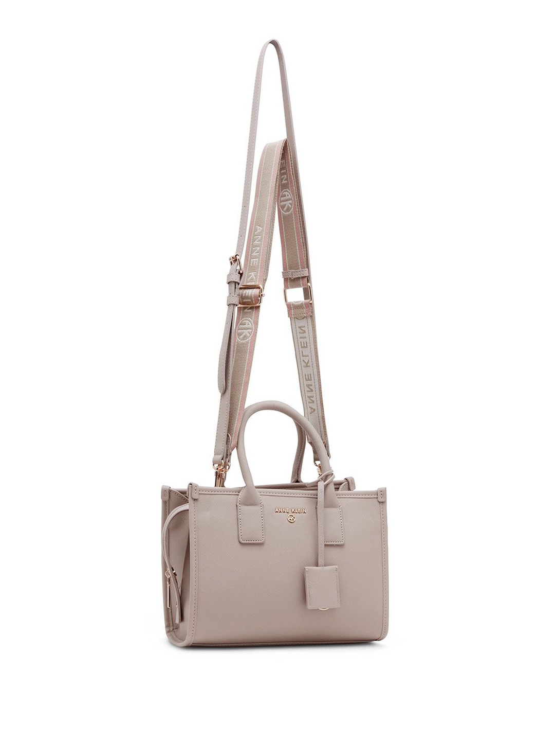 

ANNE KLEIN Women Textured Structured Leather Shoulder Bag, Lavender