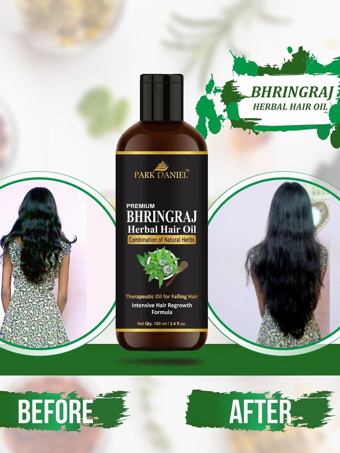 

Park Daniel Bhringraj Herbal Hair Oil - 100 ml, Transparent