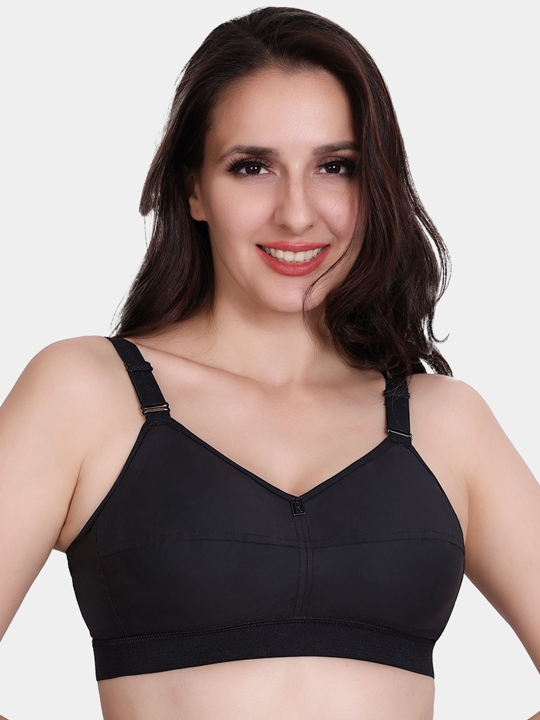 

Trylo CottonFit Women Pure Cotton Non-Padded Non-Wired Full Coverage Bra, Black