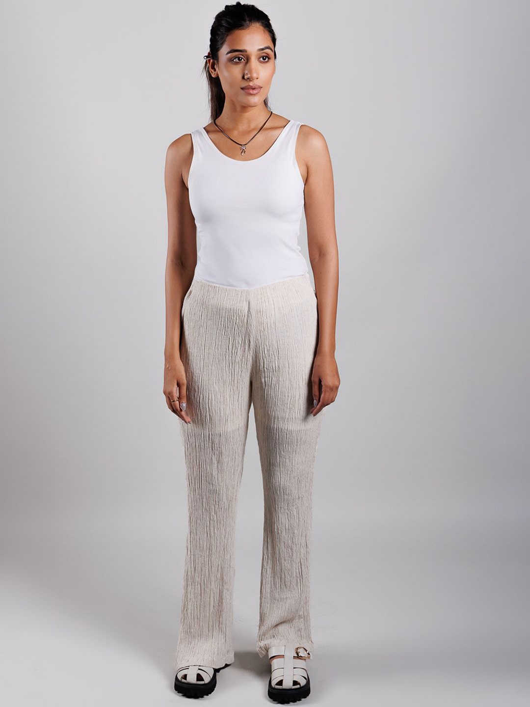 

Ostilos Women Round Neck Bodysuit, White