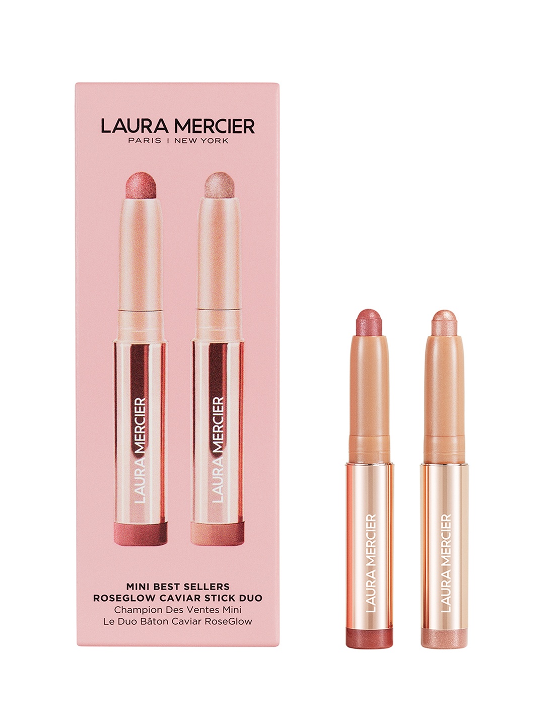 

LAURA MERCIER Mini Best Sellers Roseglow Caviar Stick Duo, Rose gold