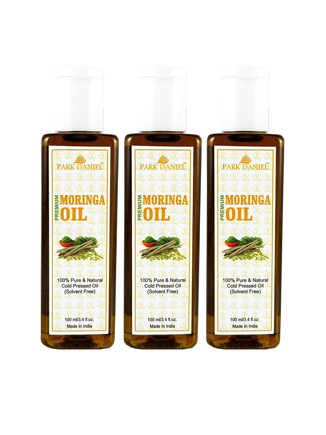 

Park Daniel Set Of 3 Moringa Oil - 100 ml Each, Transparent