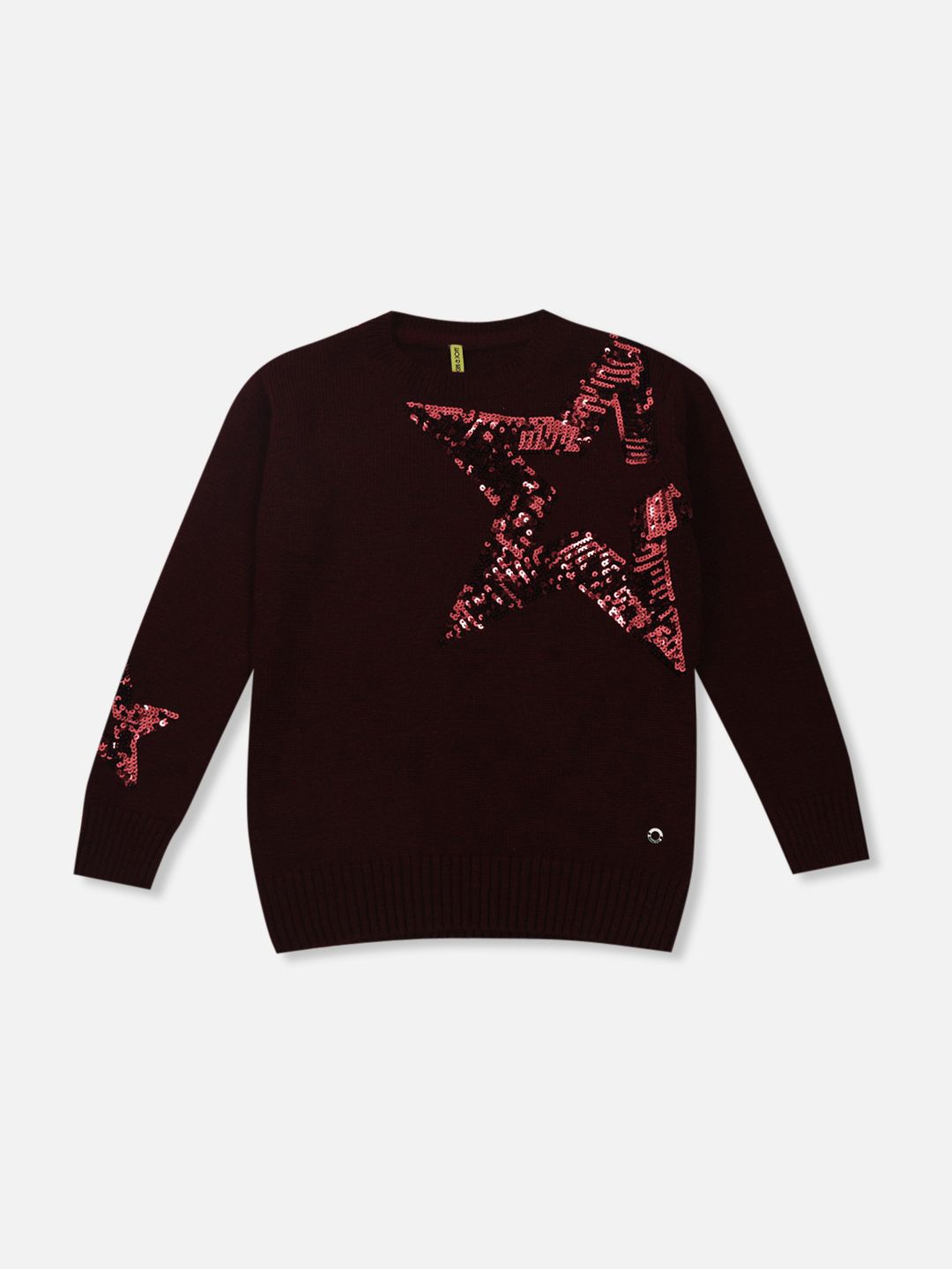 

Gini and Jony Girls Embellished Pullover, Maroon