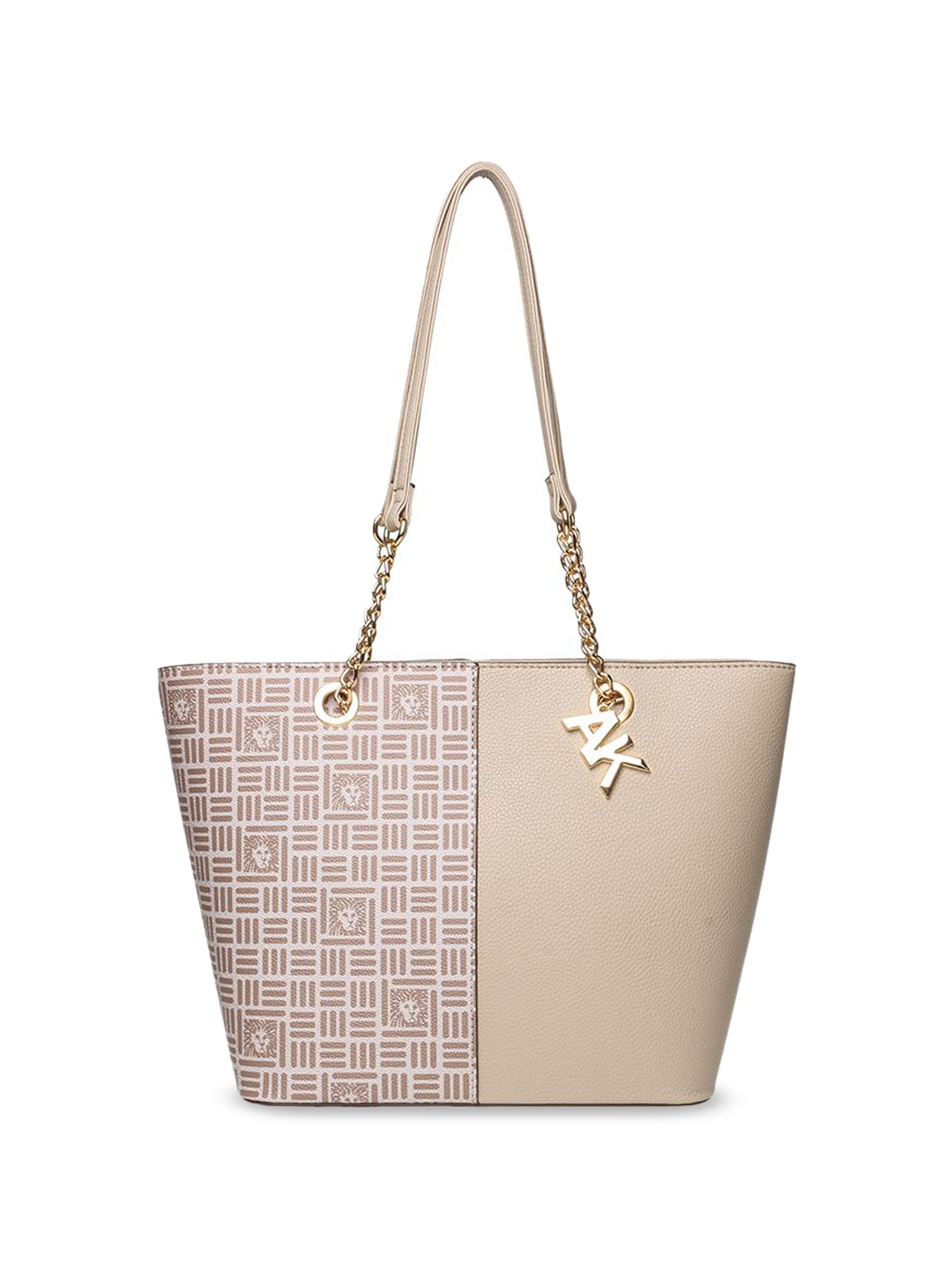 

ANNE KLEIN Women Textured Structured Leather Shoulder Bag, Off white
