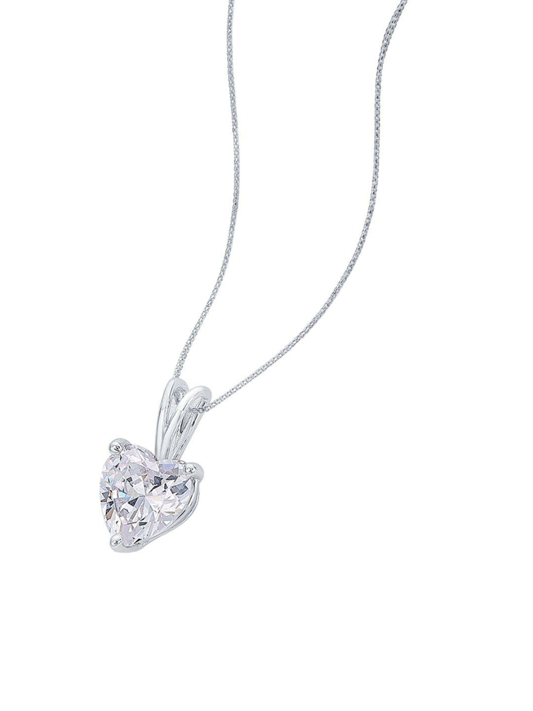 

Nipura 925 Sterling Sliver Heart Shaped Cubic Zirconia Oxidised Pendants, Silver