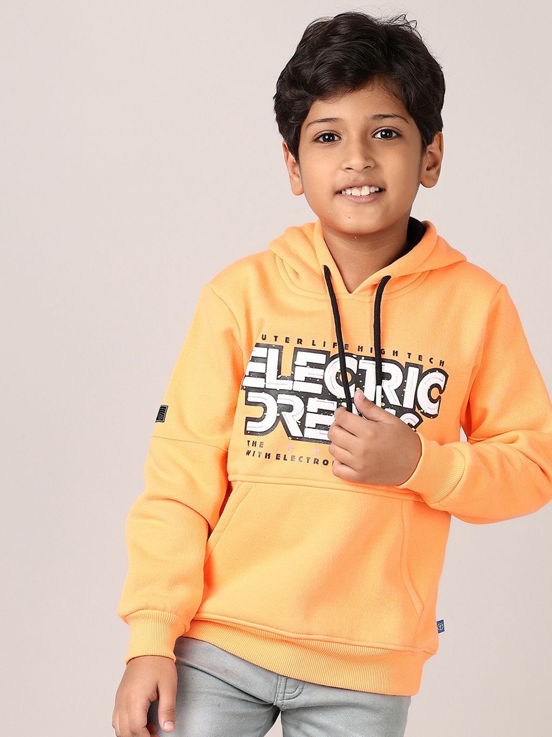 

V-Mart Boys Cotton Printed Sweatshirt, Orange