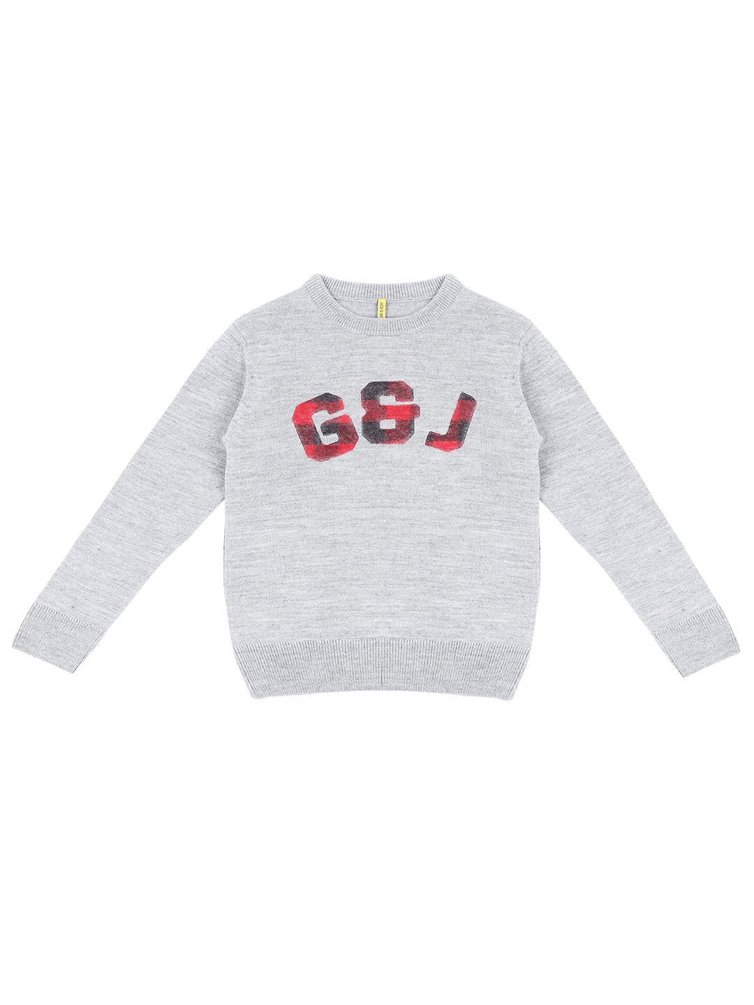 

Gini and Jony Boys Round Neck Pullover Sweaters, Grey