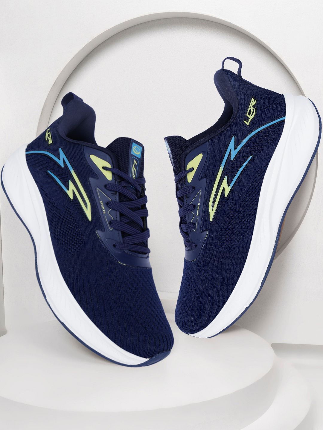 

Lancer Men Textile Lace-Ups Running Shoes, Navy blue