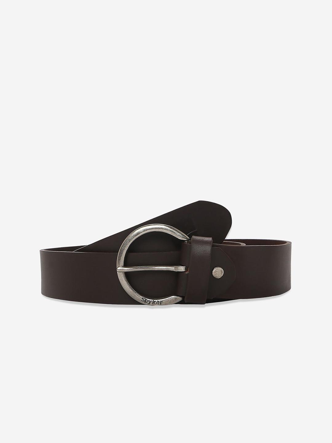 

SPYKAR Men Solid Leather Belt, Brown