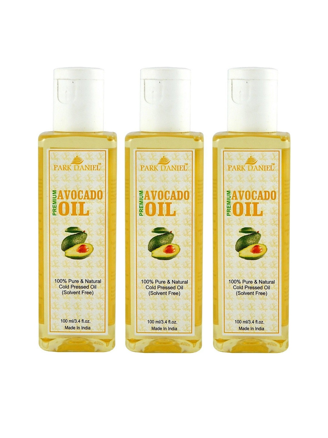 

Park Daniel Set Of 3 Cold Pressed Avocado Oil - 100ml Each, Beige