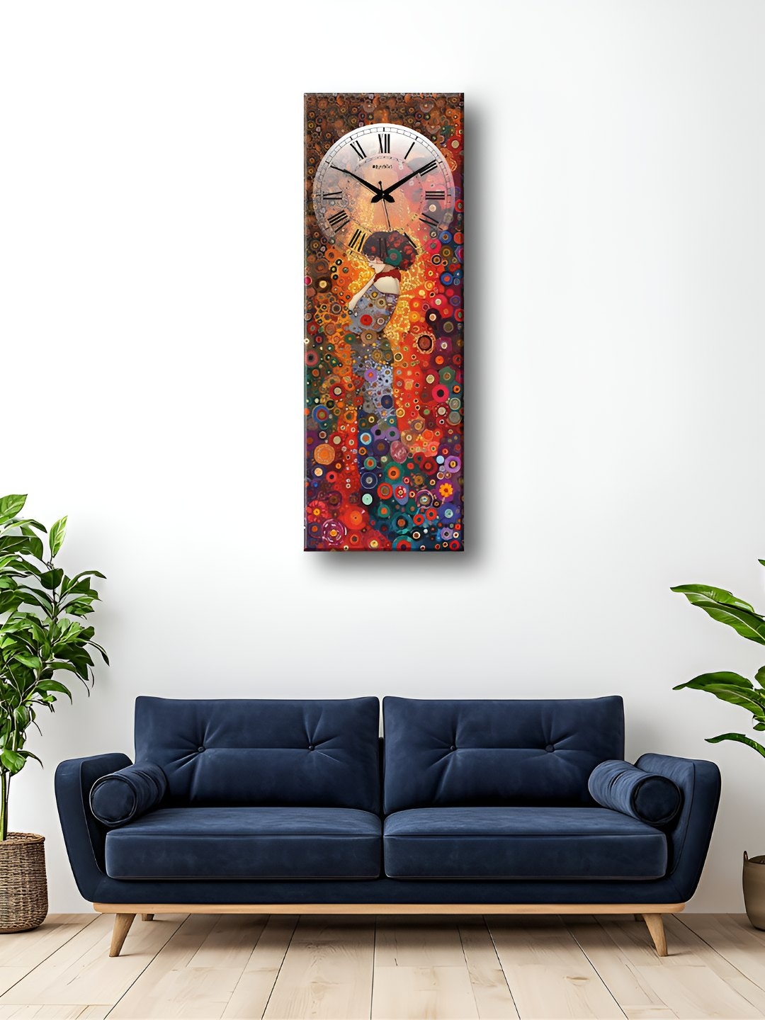 

OLIVE TREE Red & White Printed Wooden Contemporary Analogue Wall Clock