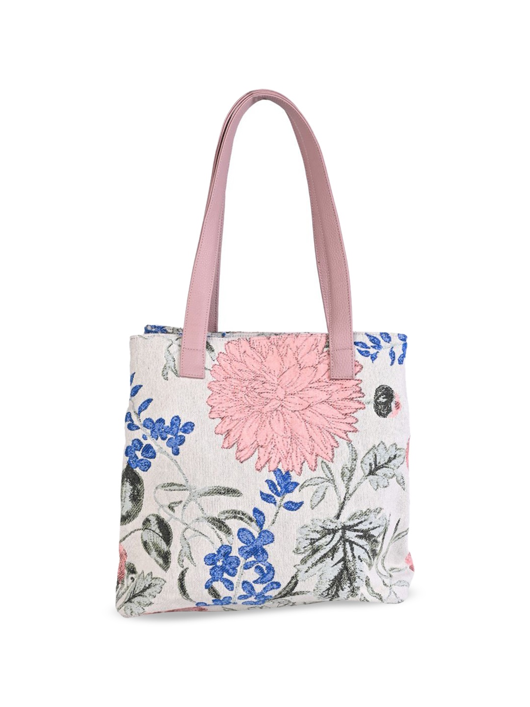 

INDIVIDUAL DESIGN Abstract Pattern Jacquard-weave Cotton Blend Handbag, White