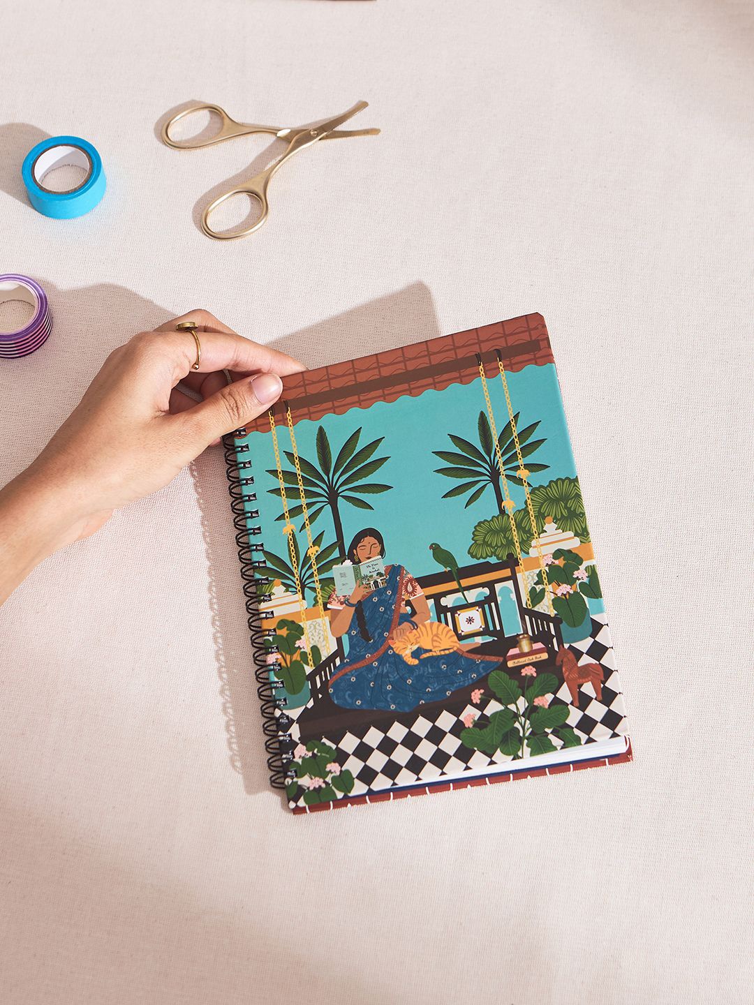 

Chumbak Chettinad Spiral Notebook, Teal