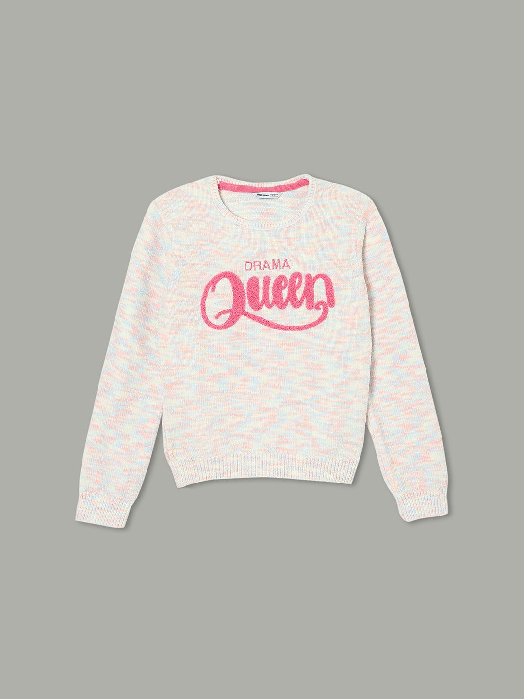 

Fame Forever by Lifestyle Girls Embroidered Pullover, Cream