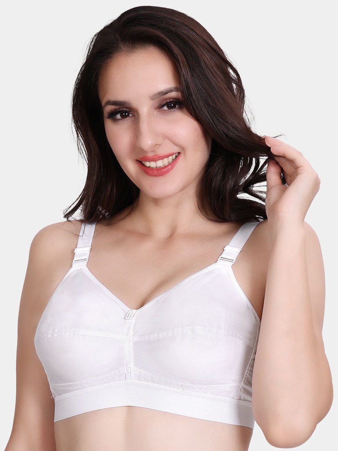 

Trylo CottonFit Women Pure Cotton Non-Padded Non-Wired Full Coverage Bra, White